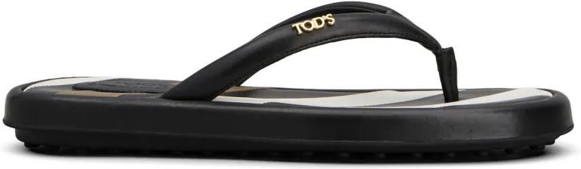 Tod's Badslippers met logodetail Zwart