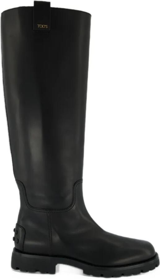 Tod's boots in leather Zwart