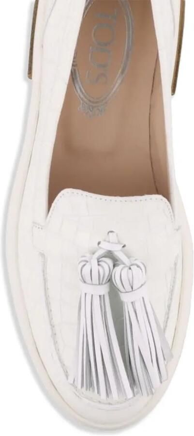 Tod's casual platform tassel loafers Wit - Foto 4