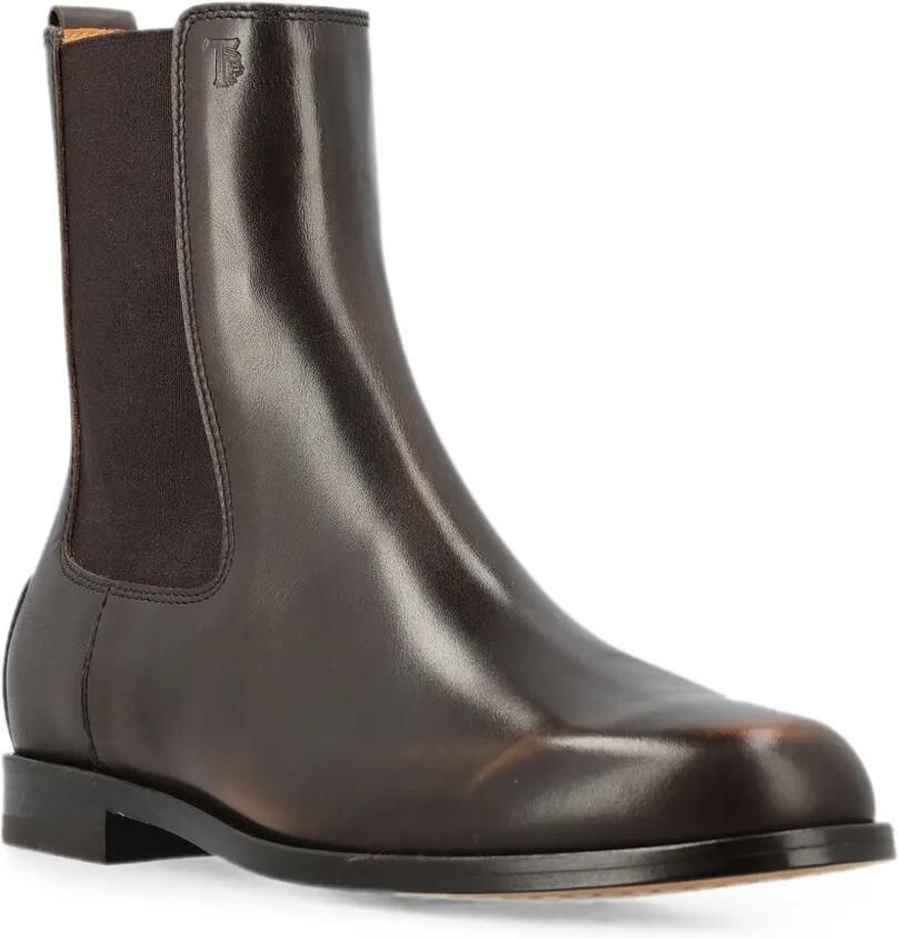 Tod's Chelsea leren laarzen met Gommino-studs Bruin - Foto 3