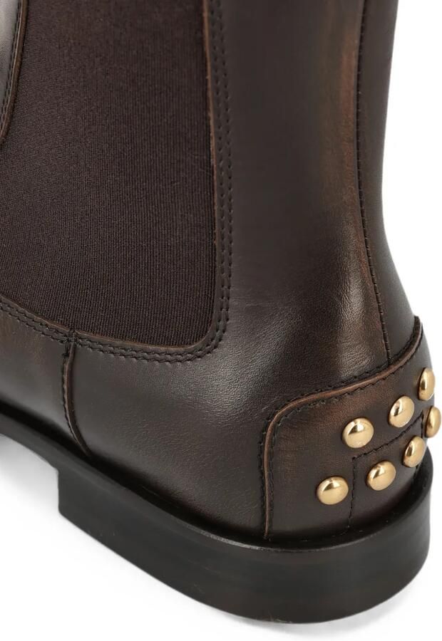 Tod's Chelsea leren laarzen met Gommino-studs Bruin - Foto 4