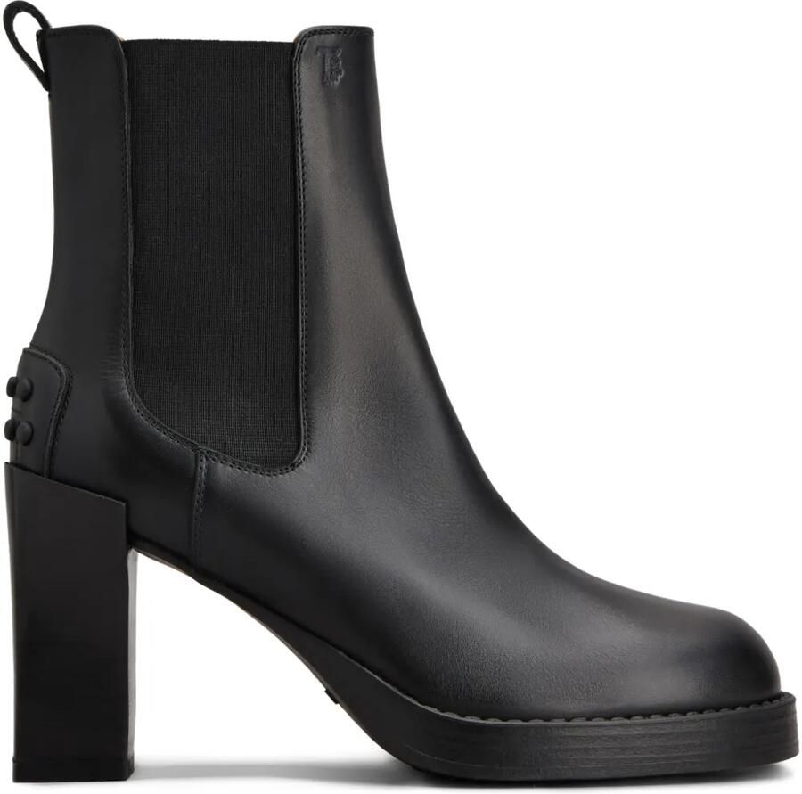 Tod's Chelsea leren laarzen Zwart