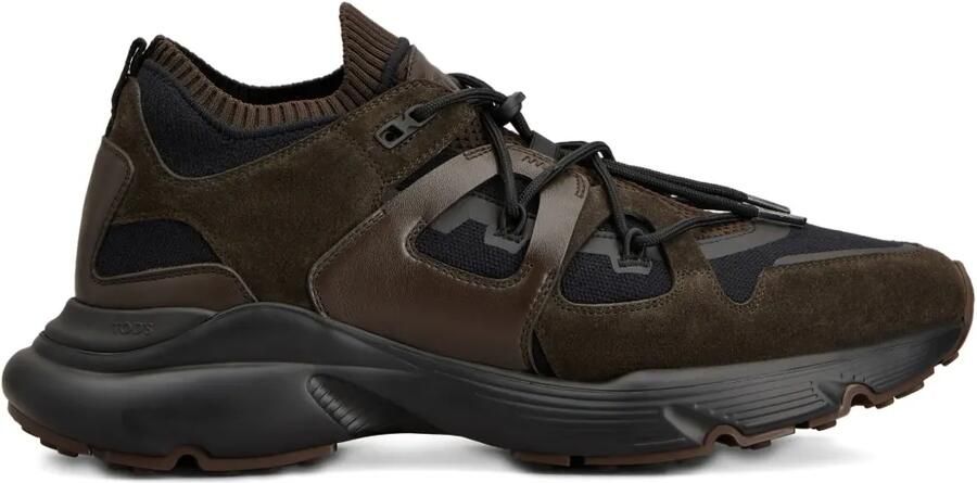 Tod's Chunky sneakers met mesh vlakken Bruin
