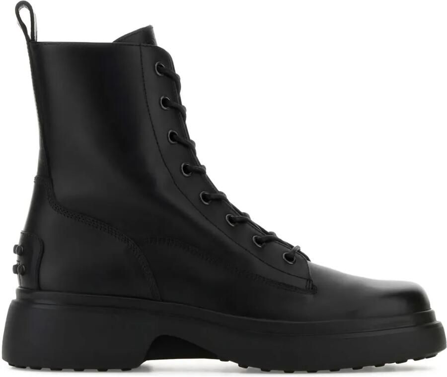 Tod's Combat boots met plateauzool en veters Zwart