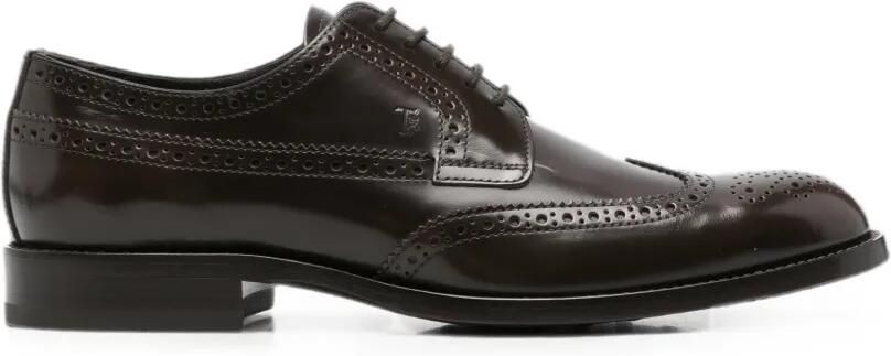 Tod's Derby schoenen met brogue detail Bruin