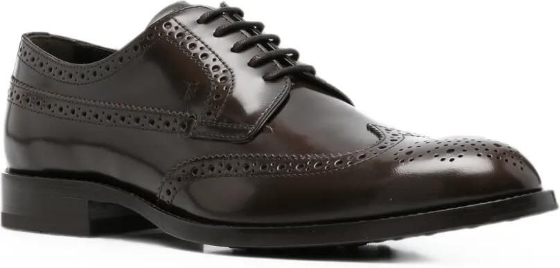Tod's Derby schoenen met brogue detail Bruin - Foto 3