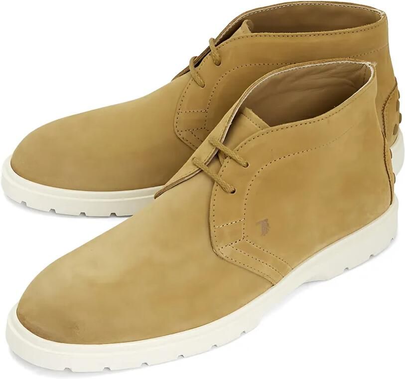 Tod's Desert suède laarzen met knoopsluiting Beige - Foto 3