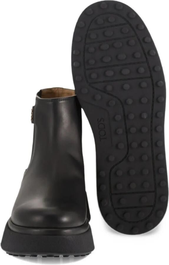 Tod's elasticated leather ankle boots Zwart - Foto 3