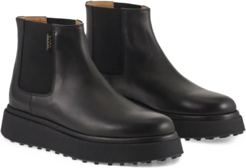 Tod's elasticated leather ankle boots Zwart - Foto 4