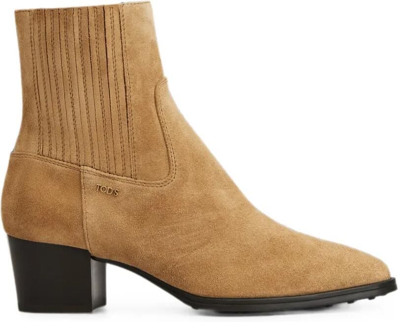 Tod's Enkellaarzen met logoplakkaat Beige