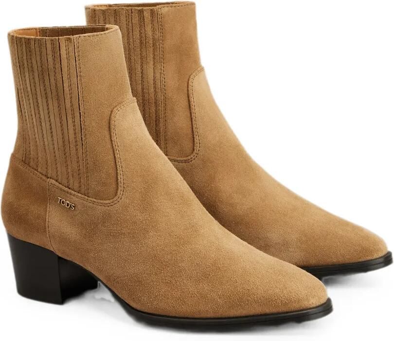Tod's Enkellaarzen met logoplakkaat Beige - Foto 3