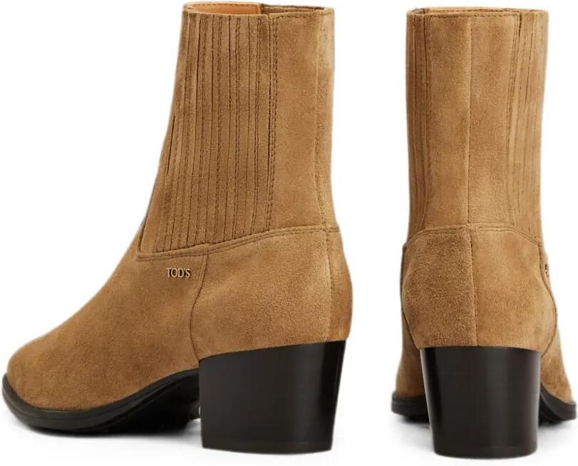 Tod's Enkellaarzen met logoplakkaat Beige - Foto 4