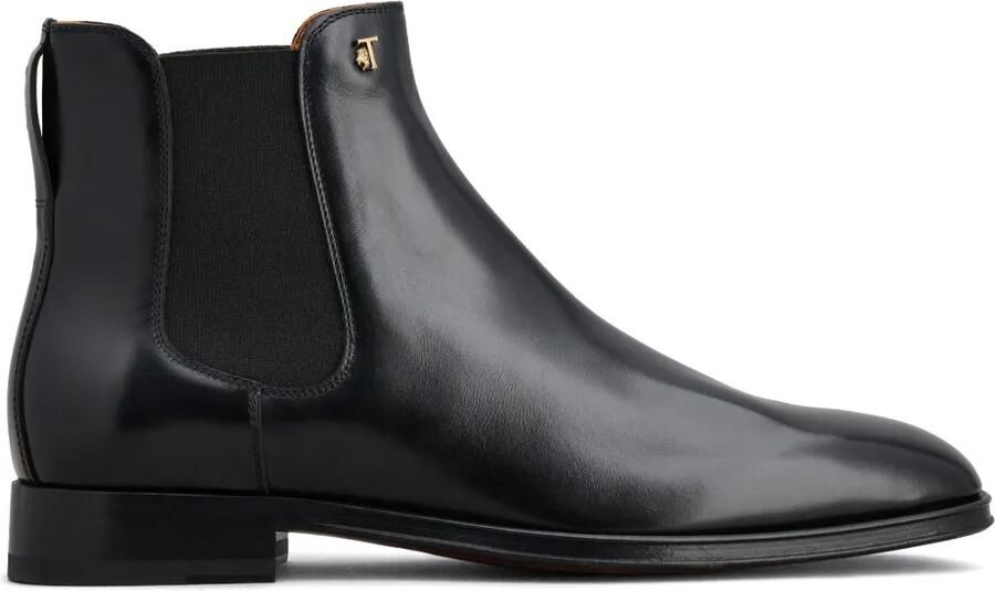 Tod's Enkellaarzen met logoplakkaat Zwart