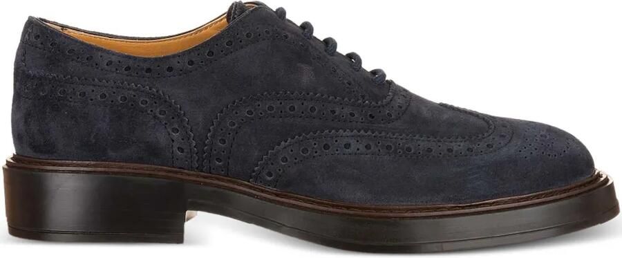 Tod's Francesina loafers met veters Blauw