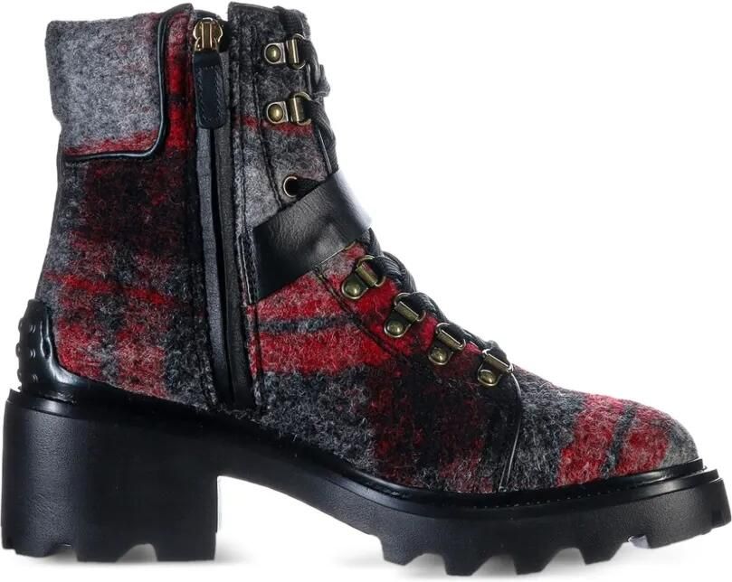 Tod's Geruite combat boots Grijs