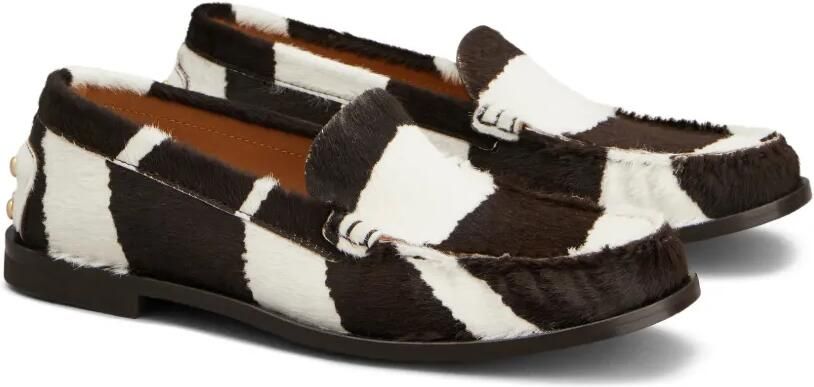 Tod's Gestreepte loafers Bruin - Foto 4