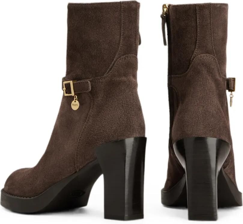 Tod's Gomma enkellaarzen met gesp-detail Bruin - Foto 4