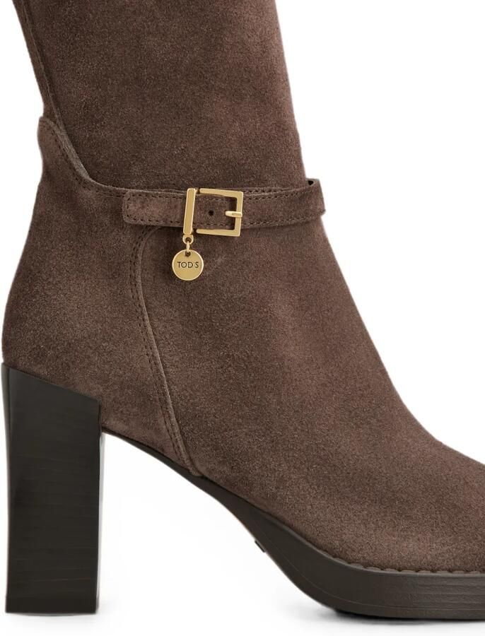 Tod's Gomma enkellaarzen met gesp-detail Bruin - Foto 3