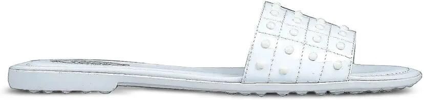 Tod's Gomma Studded leather sandals Wit