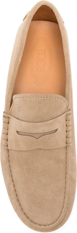 Tod's Gommini suède loafers met vlakken Beige - Foto 4