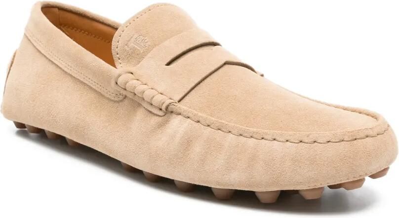 Tod's Gommini suède loafers met vlakken Beige - Foto 3