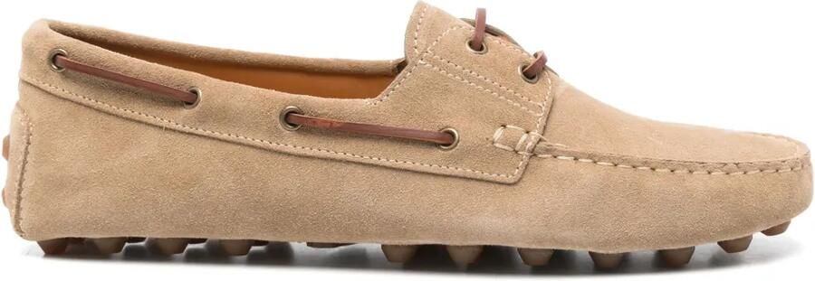 Tod's Gommino Bubble suède loafers Beige