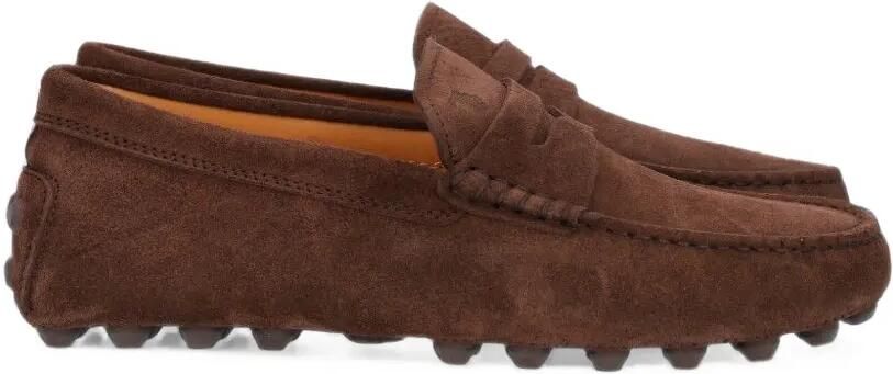 Tod's Gommino bubble suède loafers Bruin