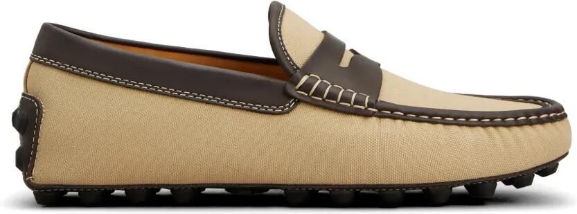 Tod's Gommino canvas loafers Beige