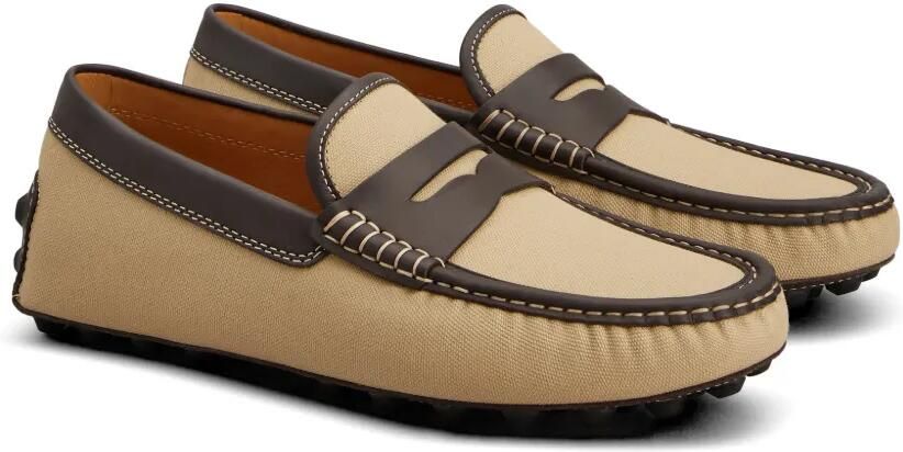 Tod's Gommino canvas loafers Beige - Foto 4