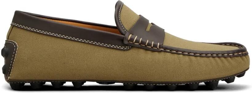 Tod's Gommino canvas loafers Groen