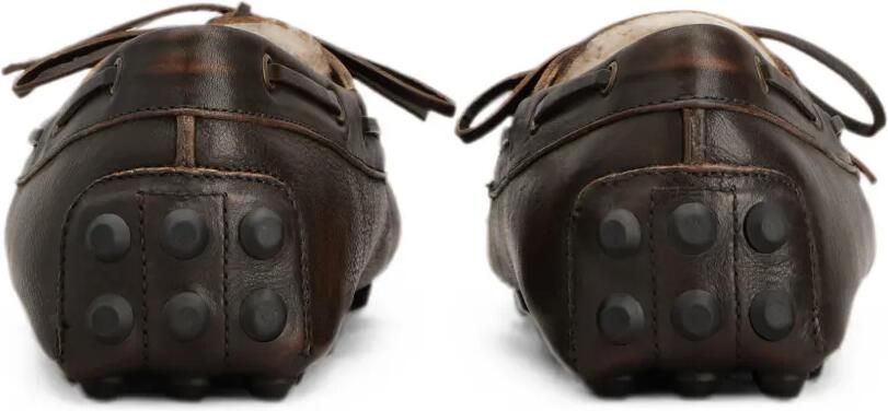 Tod's Gommino leren bootschoenen met lammy voering Bruin - Foto 5