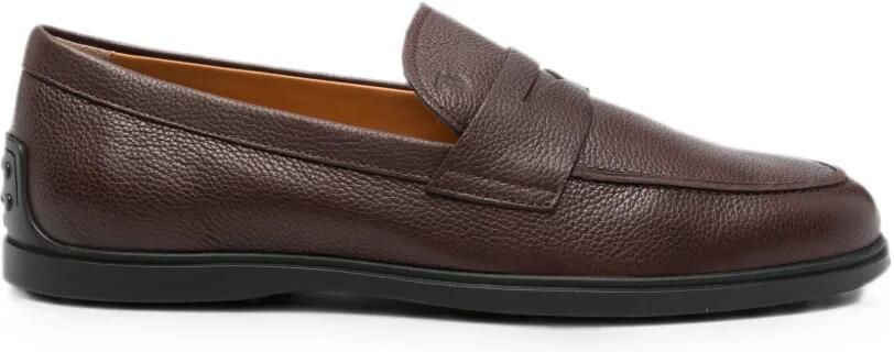 Tod's Gommino leren loafers met bewerkt detail Bruin