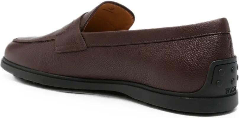 Tod's Gommino leren loafers met bewerkt detail Bruin - Foto 3