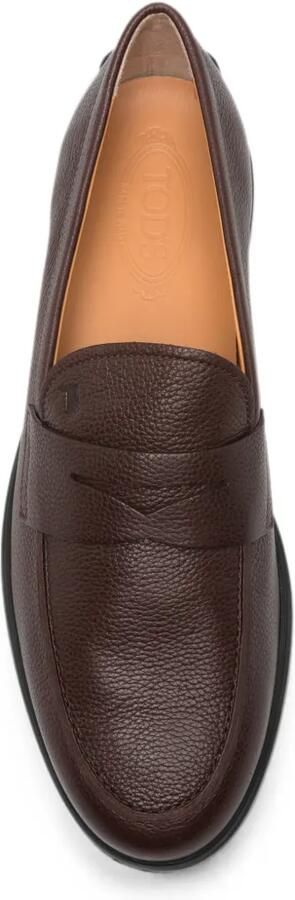 Tod's Gommino leren loafers met bewerkt detail Bruin - Foto 4