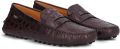 Tod's Gommino leren loafers met krokodillen-reliëf Bruin - Bruin