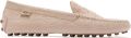 Tod's Gommino loafers met krokodillen-reliëf Beige - Beige