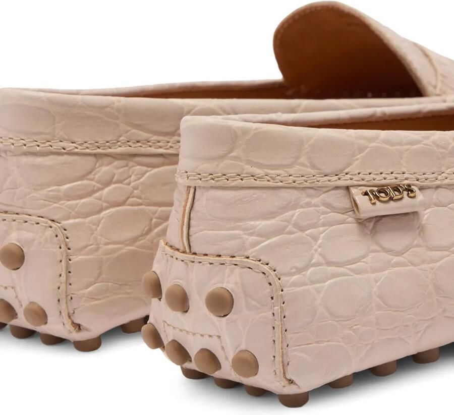 Tod's Gommino loafers met krokodillen-reliëf Beige - Foto 2