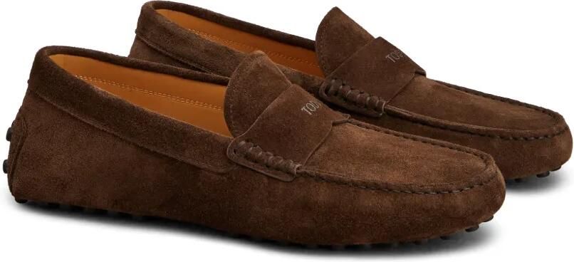 Tod's Gommino loafers met tekst Bruin - Foto 5