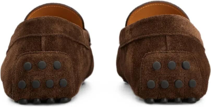 Tod's Gommino loafers met tekst Bruin - Foto 3