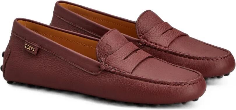Tod's Gommino loafers van generfd leer Rood - Foto 4