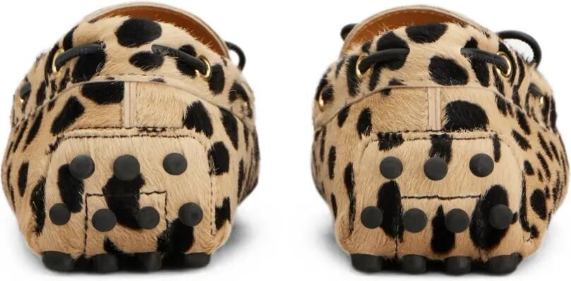 Tod's Gommino loafers van leer met pony-effect Beige - Foto 3