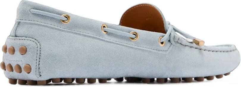 Tod's Gommino suède loafers Blauw