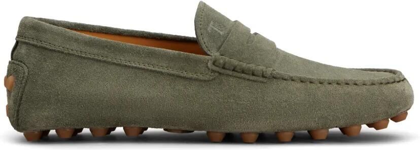 Tod's Gommino suède loafers Groen