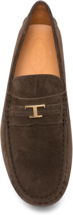 Tod's Gommino T Timeless suede loafers Bruin - Foto 4