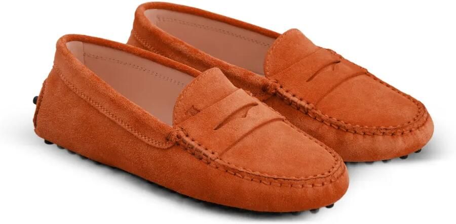 Tod's Kids Gommino suède loafers Oranje