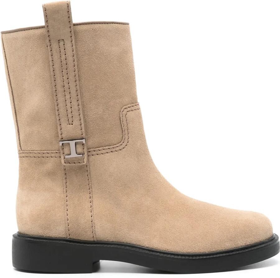 Tod's Laarzen met T Timeless-plakkaat Beige
