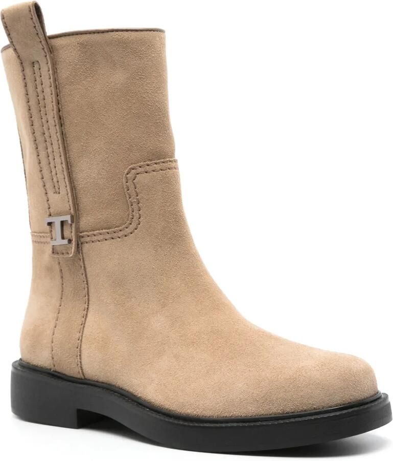 Tod's Laarzen met T Timeless-plakkaat Beige - Foto 2