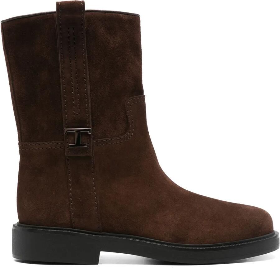 Tod's Laarzen met T Timeless-plakkaat Bruin