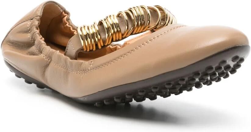 Tod's Leren ballerina's Bruin - Foto 2