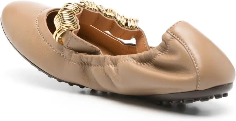 Tod's Leren ballerina's Bruin - Foto 3